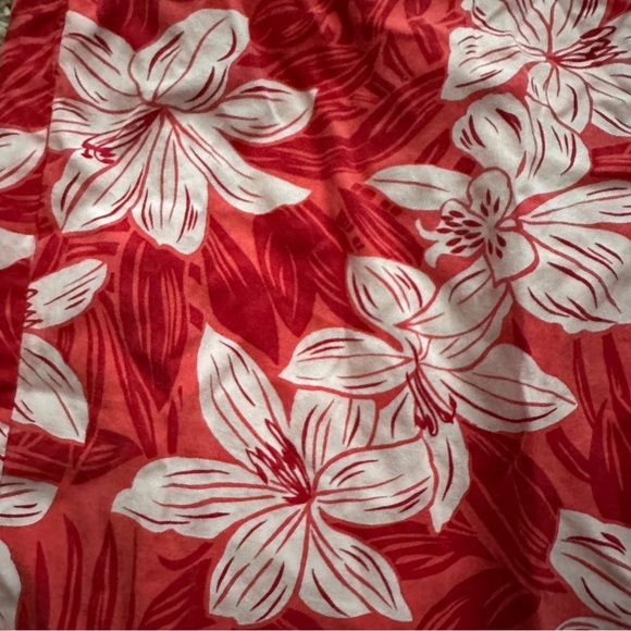 Vintage Sag Harbor Red Tropical Floral Capri Pants Women’s Size 8 Summer Cruise - Picture 6 of 16